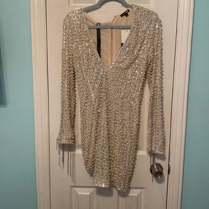 Fashion Nova For Tonight’s Special Pearl Mini Dress in Size Large